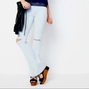 Rebecca Minkoff Sunset Midrise Flare Sky Blue Denim Jean